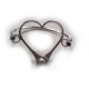 Love Heart Horse Shoe Nails Pendant