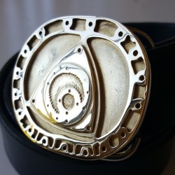 Rotary Belt Buckle - Cross section of an engine