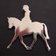Hand Made - Dressage Horse & Rider Brooch / Stock Pin