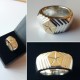 MoPar Pentastar Podium Ring - 9ct Gold and Solid Sterling Silver