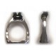 Silver Leather and Stirrup Pendant (Sterling Silver)