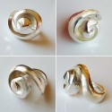 Spiral Shell ring in solid sterling silver